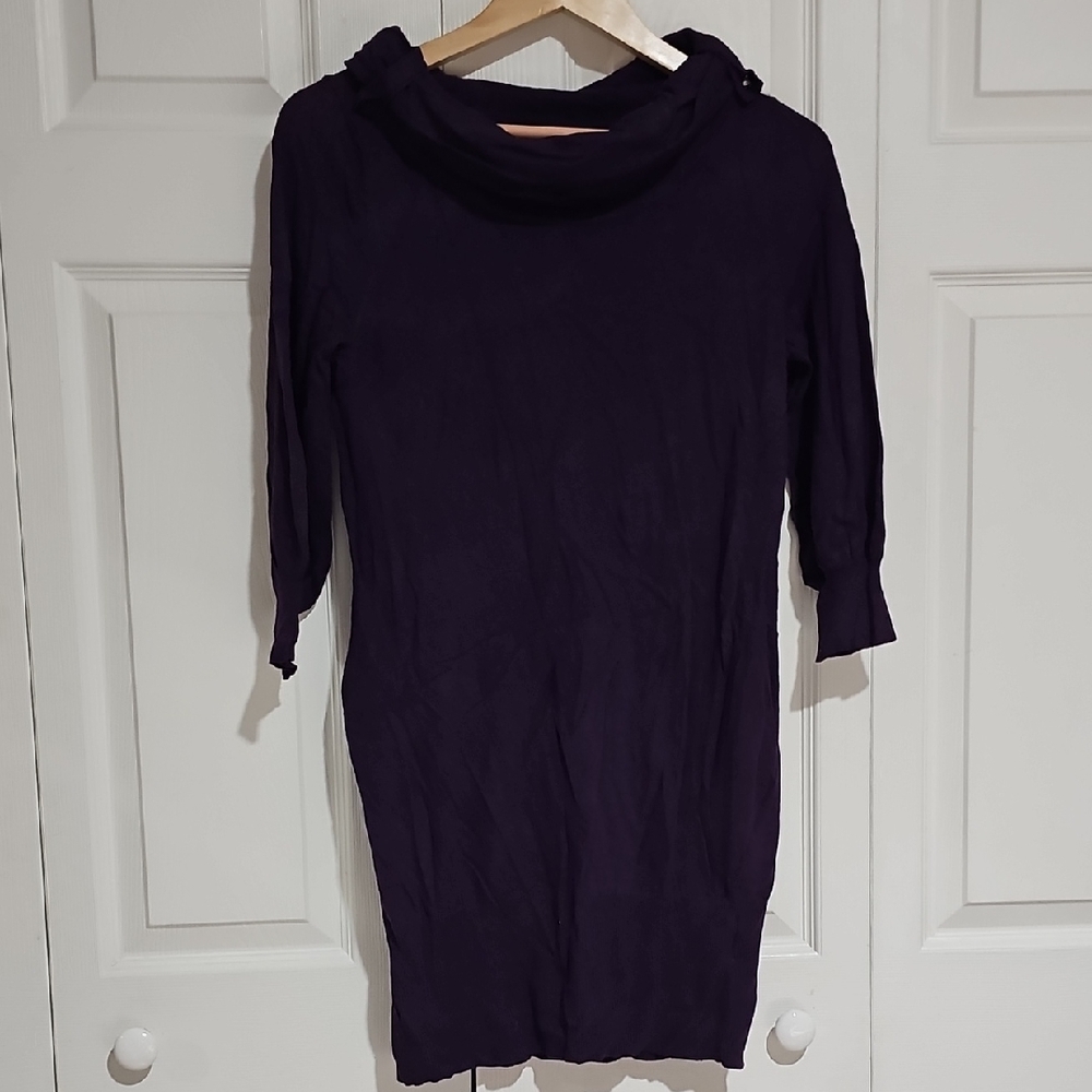 Apostrophe Purple Cowl Neck Tunic Top – Size L